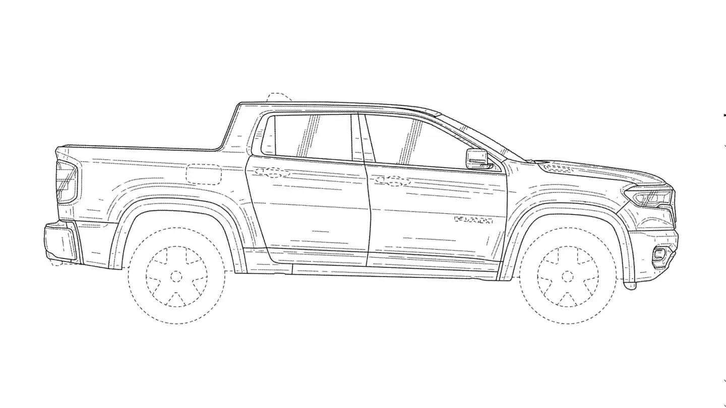2025 Ram Rampage Rampage pickup truck design patent granted in U.S.! ram-compact-pickup-us-patent